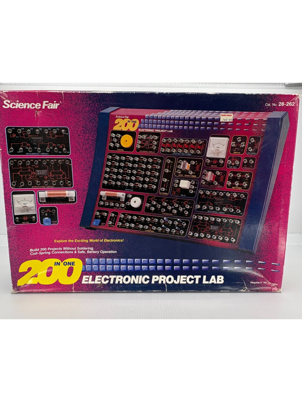 Science Fair Vintage 200 In One Electronic Project Lab 28-262 Manual Wire